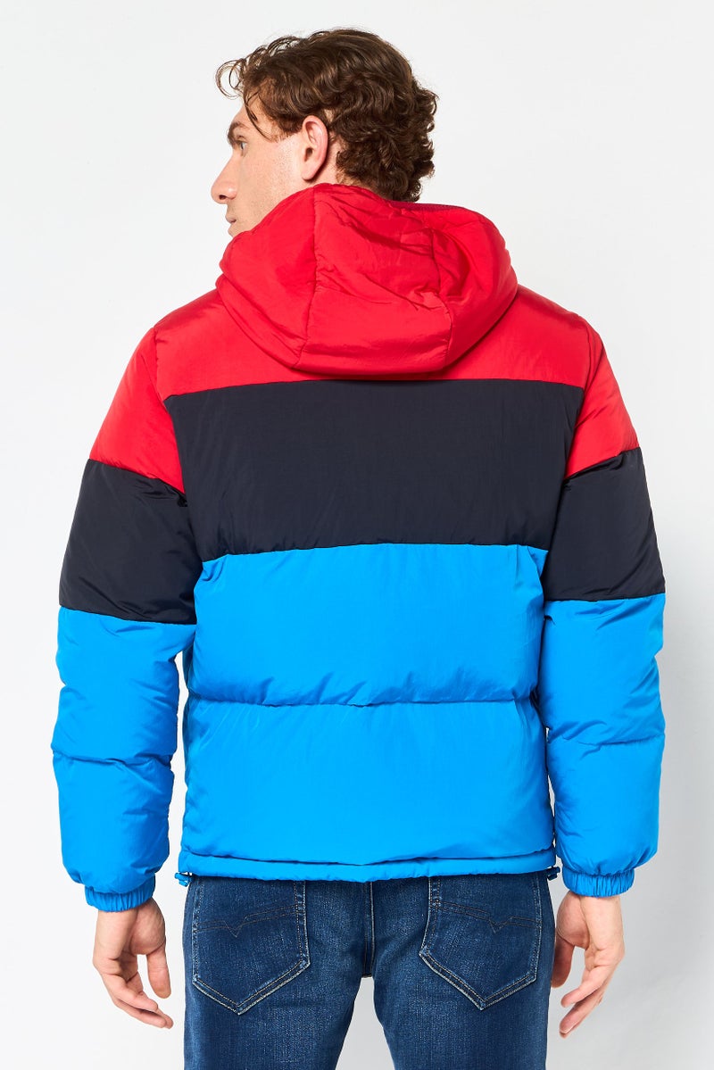 LACOSTE جاكيت بافر مزين بشعار للرجال، متعدد الألوان - Image 4