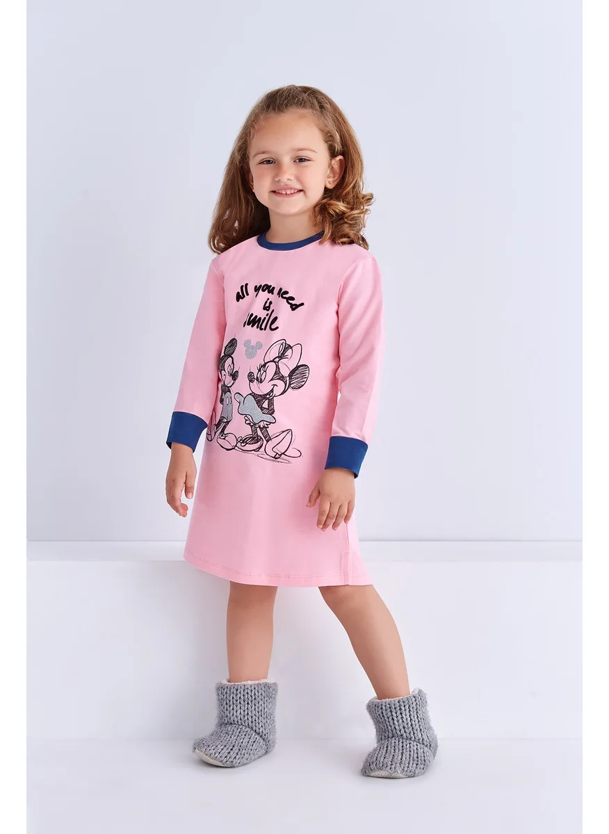 ميني ماوس Mickey Mouse Licensed Young Girl Nightgown Light Pink