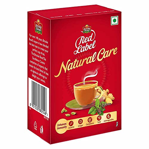 Red Label Brooke Bond Natural Care Tea, With 5 Ayurvedic Ingredients, Ginger, Leaf, 100 Gram - Image 4