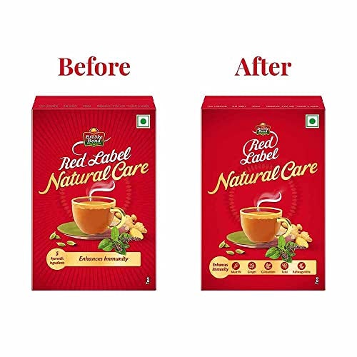 Red Label Brooke Bond Natural Care Tea, With 5 Ayurvedic Ingredients, Ginger, Leaf, 100 Gram - Image 3