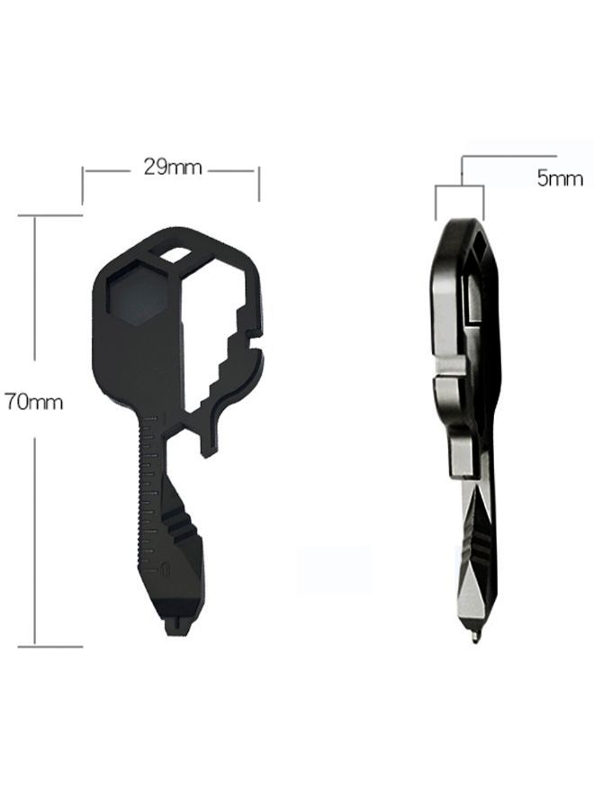NIBEMINENT 24-In-1 Multifunctional Portable Outdoor Camping Tool Key Black 25g  - Image 2