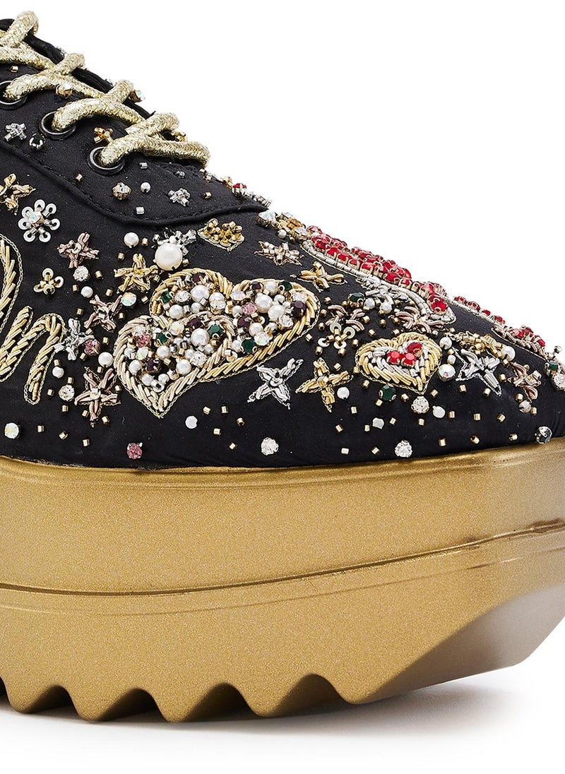 Anaar Anaar Lustre Love Wedge Sneakers, Womens Festive, Special Occasion and Partywear Premium Shoes  - Image 5