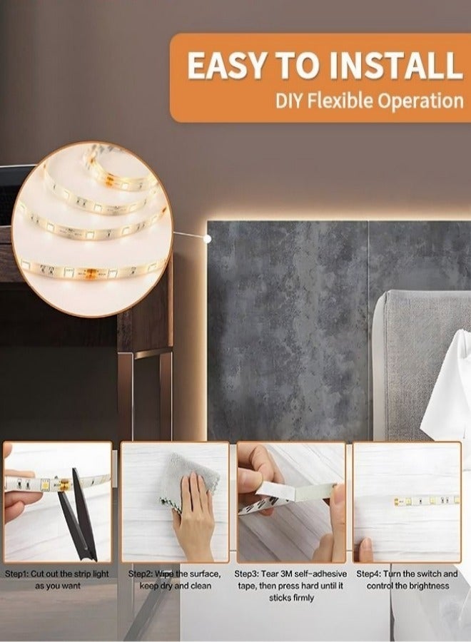 ميكسد مجلس الوزراء ضوء الشريط تحت استشعار الحركة ، في الأماكن المغلقة استخدام المكونات في ضوء الصمام الشريط ، الشريط باهتة وتوقيت 5 متر - Image 2