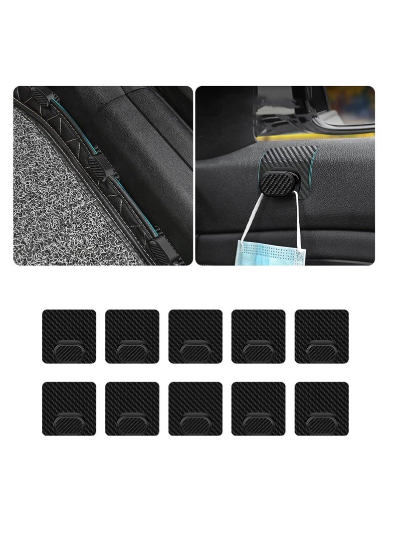 Y&D Multipurpose Car Mat Fixing Buckles, 10 Pcs Self-Adhesive Foot Pad Fixed Sticker, Universal Auto Carpet Grips Clamps Anti-Slip Clip, Floor Mats Hook Retainer Accessories  - Image 1
