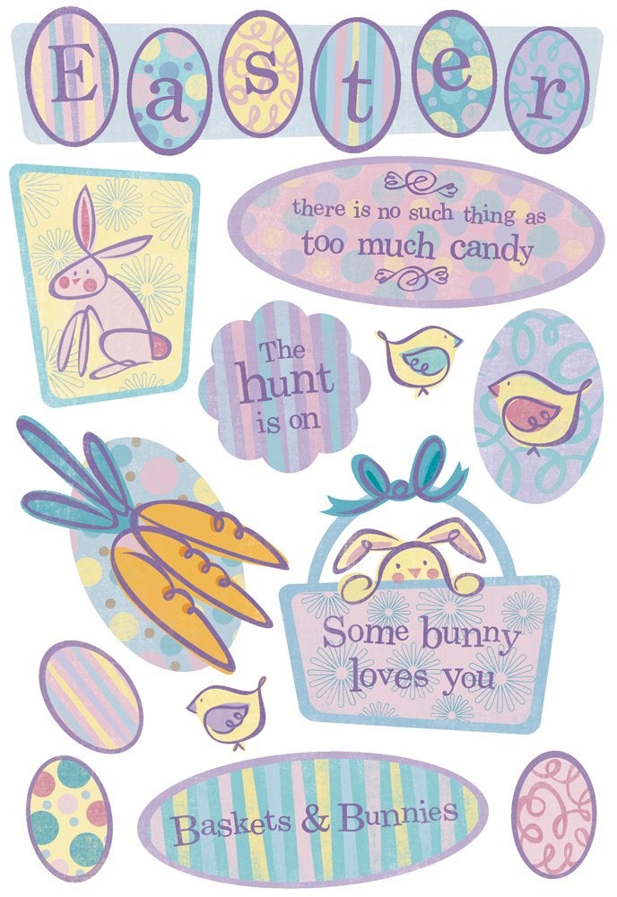 Karen Foster Design Acid and Lignin Free Scrapbooking Sticker Sheet, Easter Hunt - Image 4