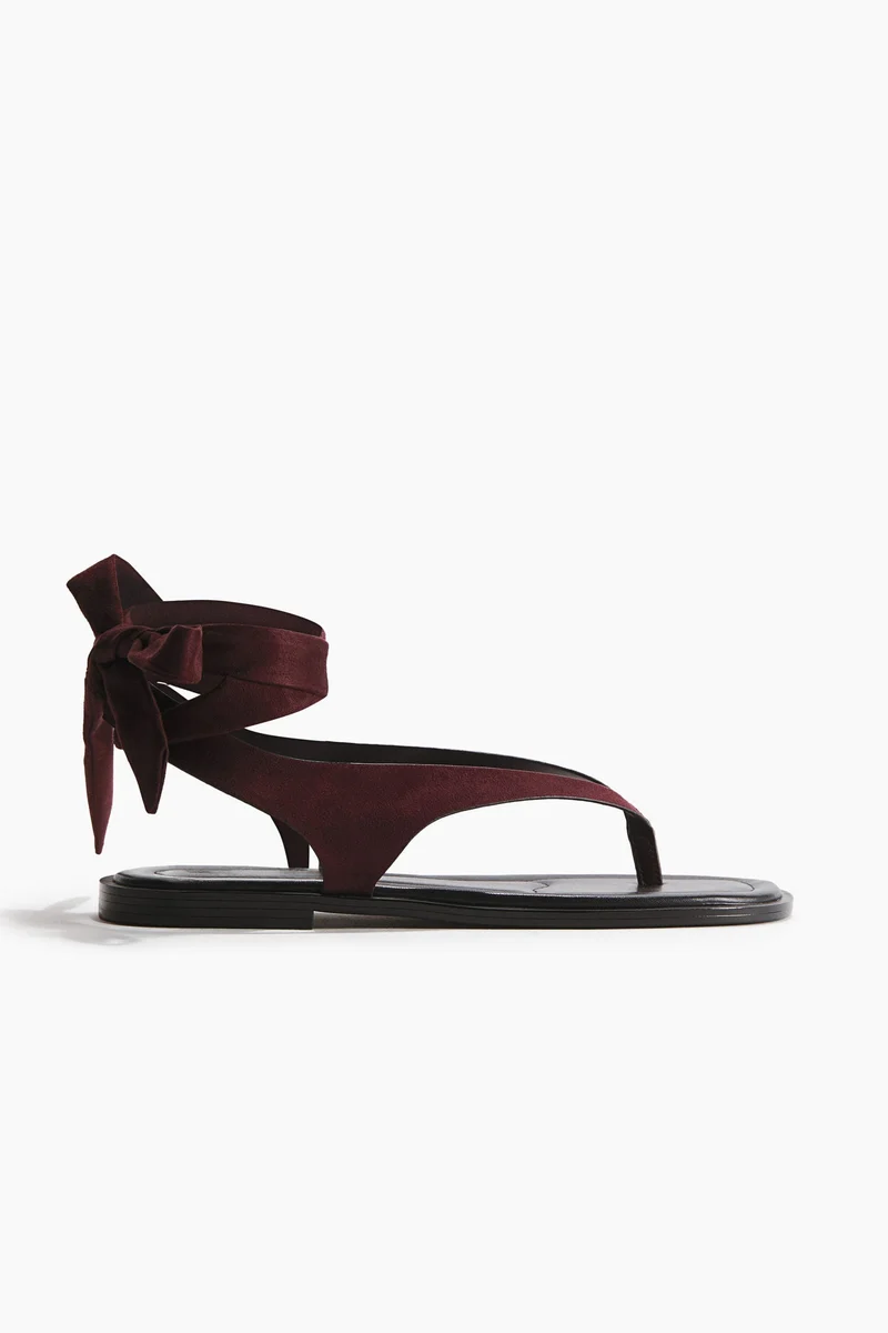 Tie-detail sandals