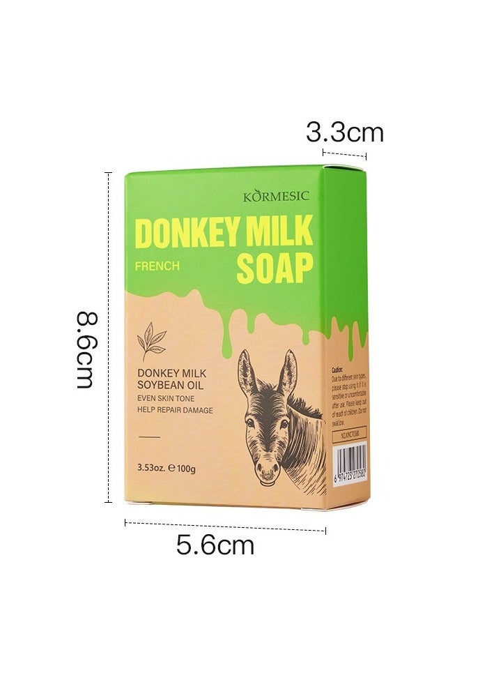 Kormesic 2-Pack Donkey Milk Soap 100g - Soothe & Rejuvenate Skin - Image 1
