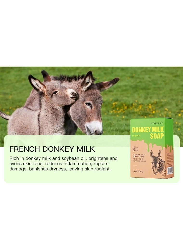 Kormesic 2-Pack Donkey Milk Soap 100g - Soothe & Rejuvenate Skin - Image 2