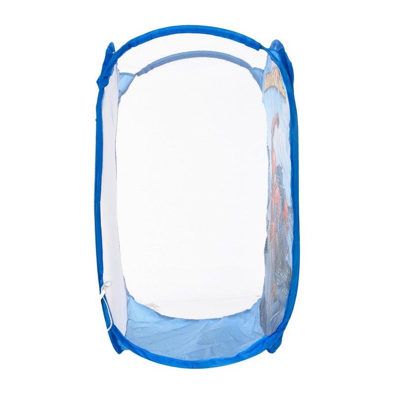 Kuber Industries Marvel Avengers Laundry Basket For Clothes|Foldable Pop-Up Laundry Bag|Netted Lightweight Toys Organizer|Reinforced Handles "30"LTR|Pack of 3 (Blue) - Image 4