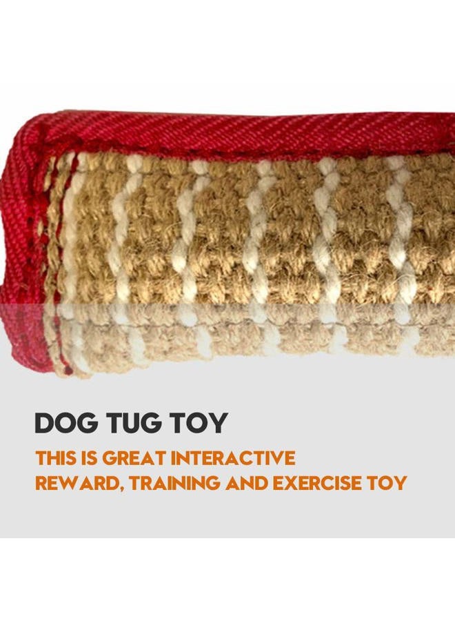 ToLanbbt Dog Tug Toy, Dog Bite Jute Pillow Pull Toy with 2 Strong Handles, Perfect for Tug of War, Puppy Training Interactive Play, Durable Bite Training Toys for Medium to Large Dogs (Black) - Image 4