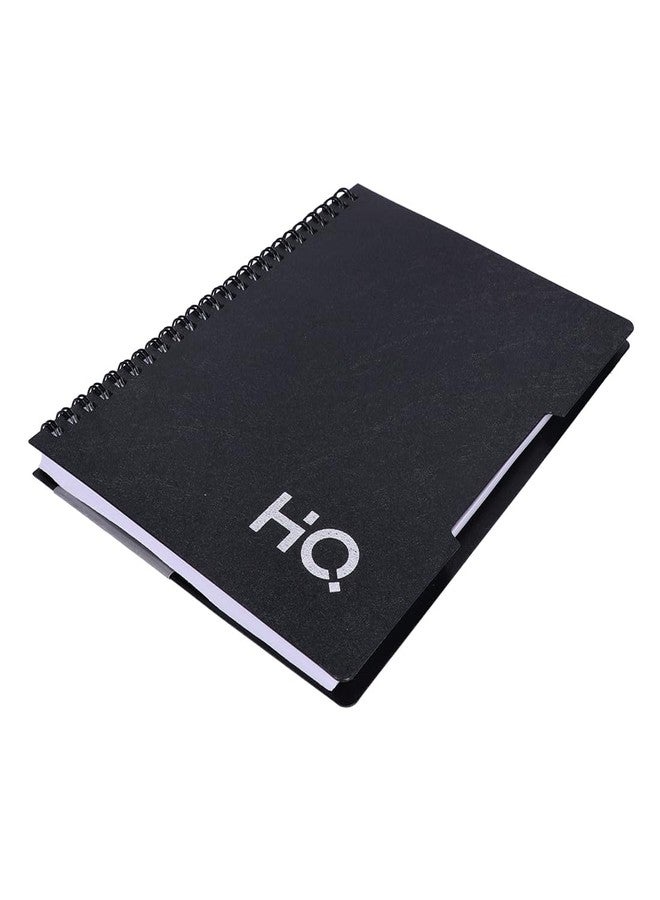 HQ Navneet HQ | Wiro Bound |Single Subject Book |14.8x21 cm |Single Line |160 Pages |Black - Image 4