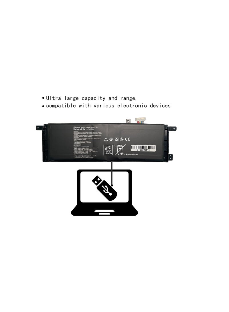 Terabyte B21N1329 Laptop Battery Replacement for Asus X403 X403M X403MA X503M X502CA X453 X453M X453MA X553 X553M X553MA F453 F453MA F553M P553 F553 D553M P553 P553MA Series (7.6V 30Wh) - Image 3