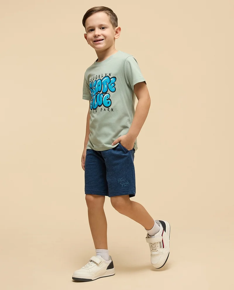 أر أند بي Printed Shorts with Drawstring Waist