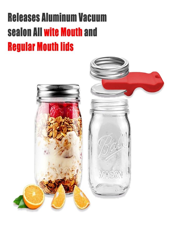 فتاحة برطمانات التعليب، أداة تعليب برطمانات ماسون، تُحرر ختم الفراغ على الأغطية ذات الفتحة الواسعة والعادية، رافعة مغناطيسية لأغطية البرطمانات للتعليب. مثالية للحفظ والتخليل وتخزين الطعام المنزلي - Image 3