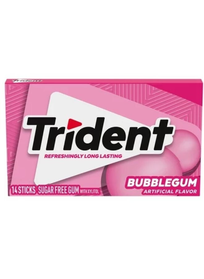 Trident Bubble Gum Sugar Free Gum With Xylitol 26g - Image 1
