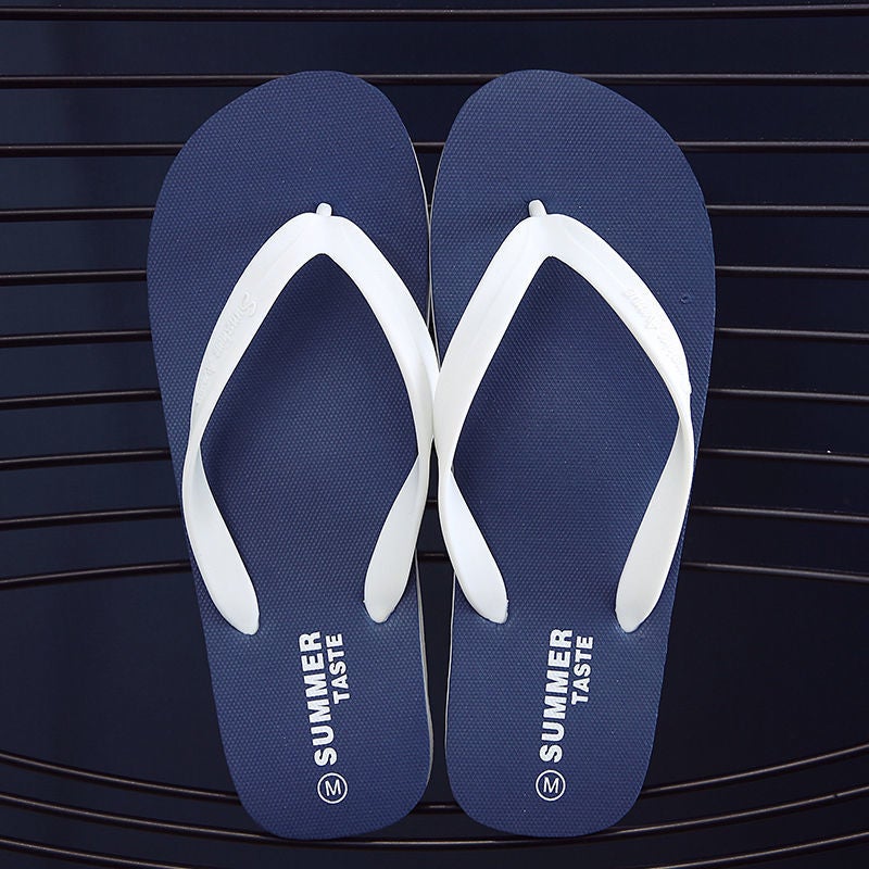 Slippers Men's Summer Flip-Flops Trendy Thick Slip-resistant Soft Sole Distinctive Wear-resistant Men's Sandals Fashionable Outer Wear Beach Shoes - Image 3