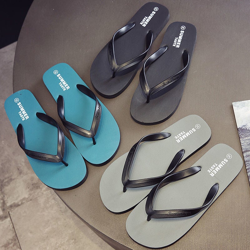 Slippers Men's Summer Flip-Flops Trendy Thick Slip-resistant Soft Sole Distinctive Wear-resistant Men's Sandals Fashionable Outer Wear Beach Shoes - Image 4