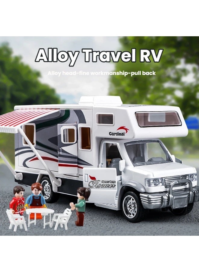 general DIY Luxury Motorhome DIE-CAST Car Model, Zinc Alloy Die-Cast Pull Back Vehicles Kid Toys for Boy Girl Gift - Image 4