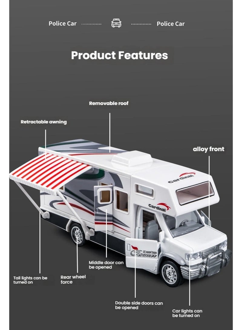 general DIY Luxury Motorhome DIE-CAST Car Model, Zinc Alloy Die-Cast Pull Back Vehicles Kid Toys for Boy Girl Gift - Image 5