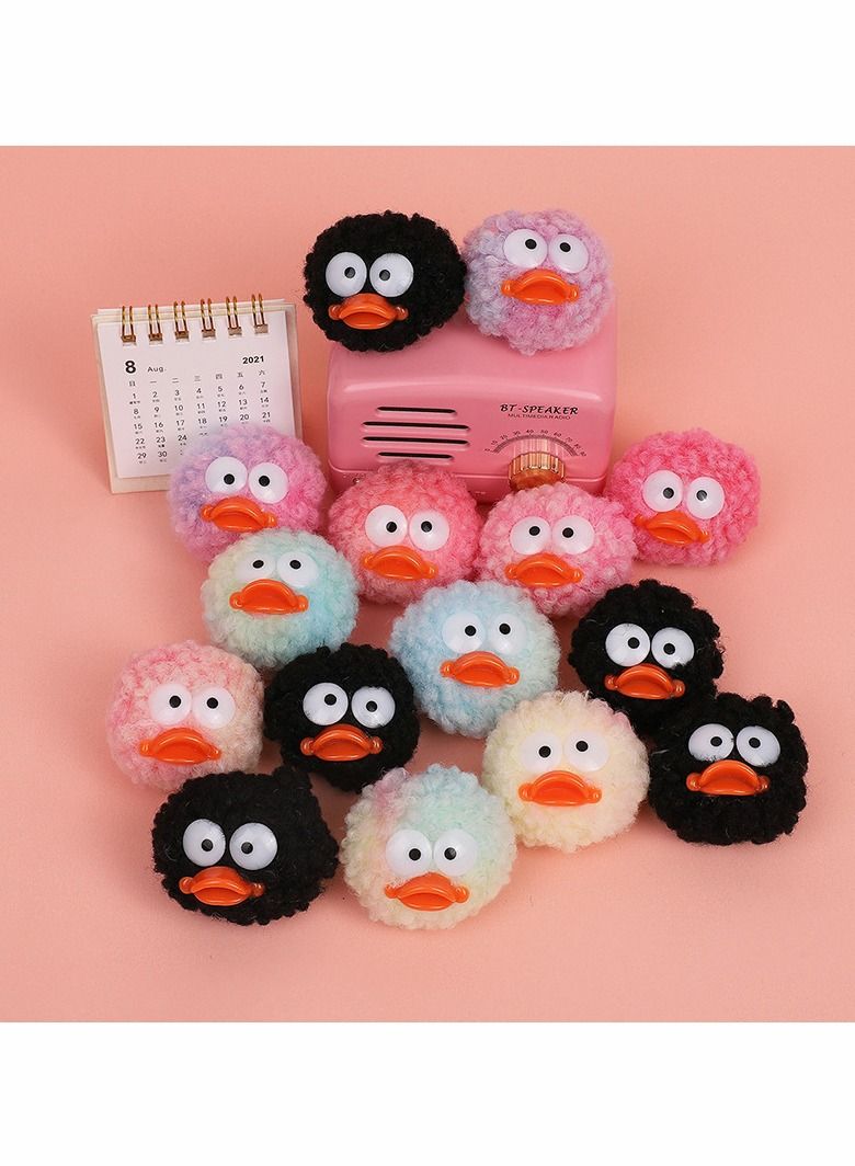 Excefore 12 Pcs Random Plush Shoe Decorations Charms, for croc Bracelets Wristband Colorful Beauty croc jibbed charms Bracelet Decorations Party Gifts - Image 4