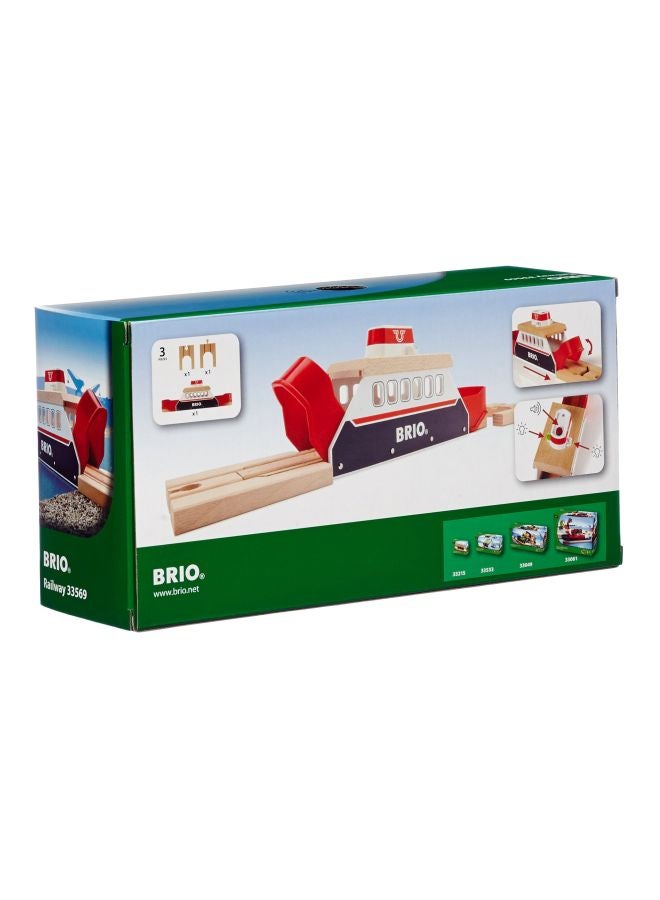 BRIO World 33569 - Ferry Ship - 3 Piece Wooden Toy Train Set for Kids | Interactive Light and Sound Features | Compatible with All BRIO Train Tracks | Ideal for Ages 3 and Up - Image 3