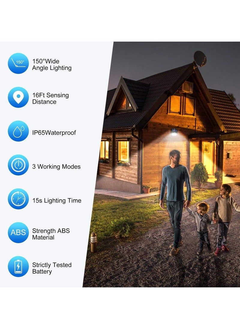 6 PACKSolar Security Lights Solar Motion Sensor Lights Wireless IP 65 Waterproof Outdoor Lights for Garden Fence Patio Garage (42 LED) - Image 2