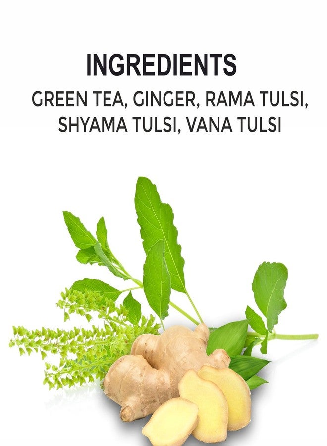 Pansari Tulsi Ginger Green Tea | Eco-Friendly Tea Bags | 100% Natural | Low Caffeine | Detox & Immunity Boosting | 100 Tea Bags - Image 5
