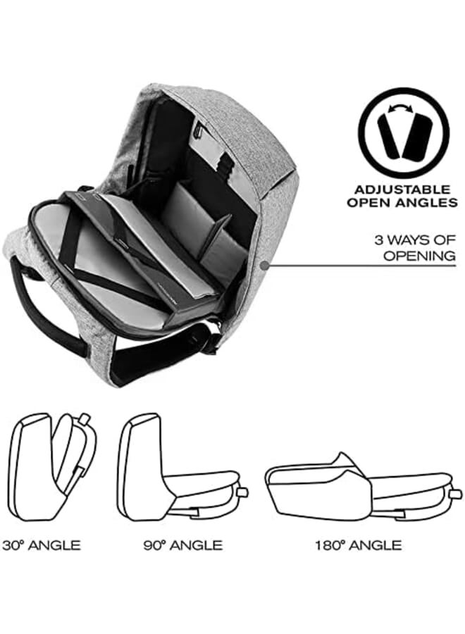 1st Bag Laptop Anti Theft Back Laptop With Usb Charging Port Silver - Image 3