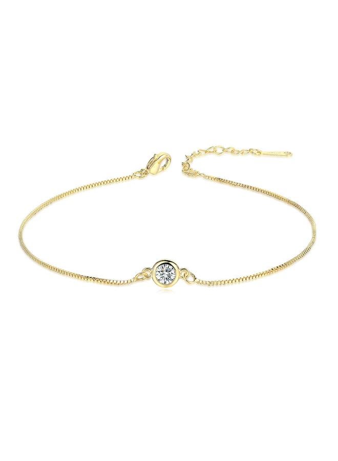 Europe And The United States Single Diamond Bubble Anklet Women's High Sense Simple Cold Style Retro Fashion Jewelry 