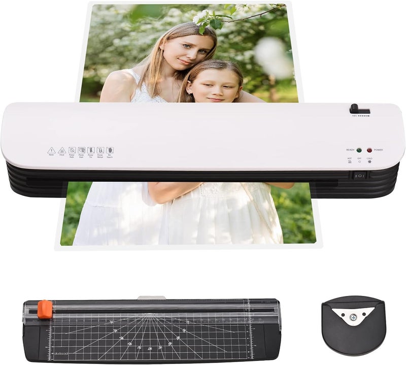 SL399 Laminator Machine Set A3 Size Hot and Cold Lamination 2 Roller System with 25 A3/A4/A5/A6 Laminating Pouches Corner Rounder for Home Office School Supplies - Image 1