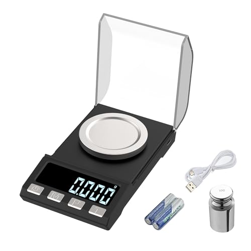 KUBEI Digital Milligram Scale 100g0001g rechargeability High Precision Portable Jewelry Scale Powder Scale Micro Scale for Powder Medicine Gold Gem Reloading Calibration Weight - Image 1