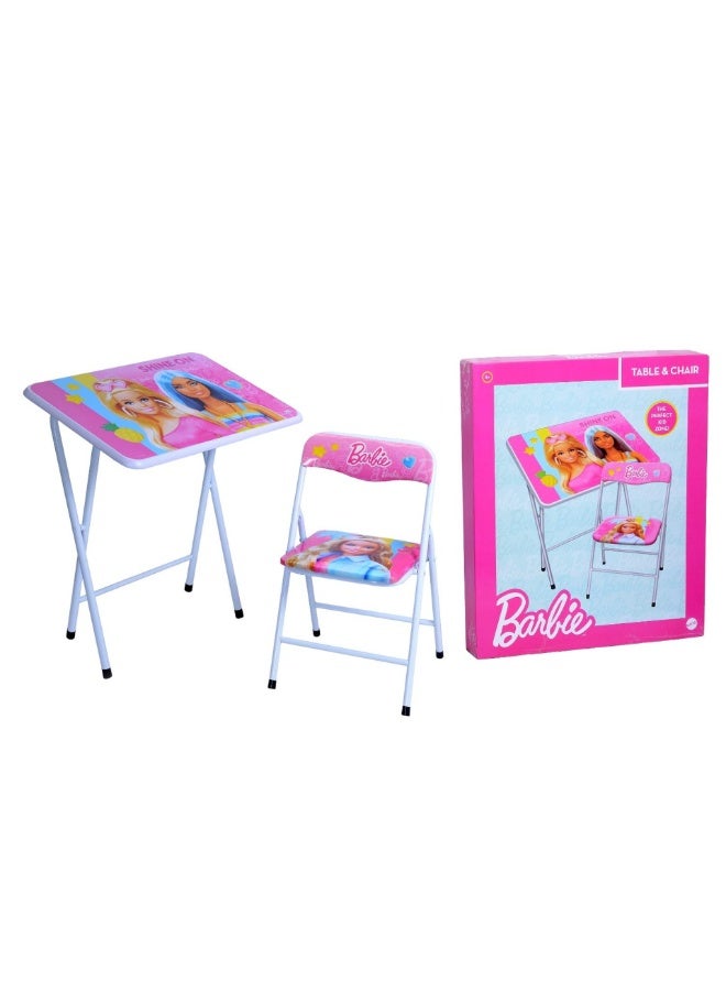 باربي طقم طاولة وكرسي للدراسة