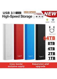 Generic Special Supply Expansion Large-capacity Mobile Hard Drive 8TB 4TB High-speed Portable Mobile Solid-state Drive 1TB-Capacity:6TB-Interface:Silver  - Image 1