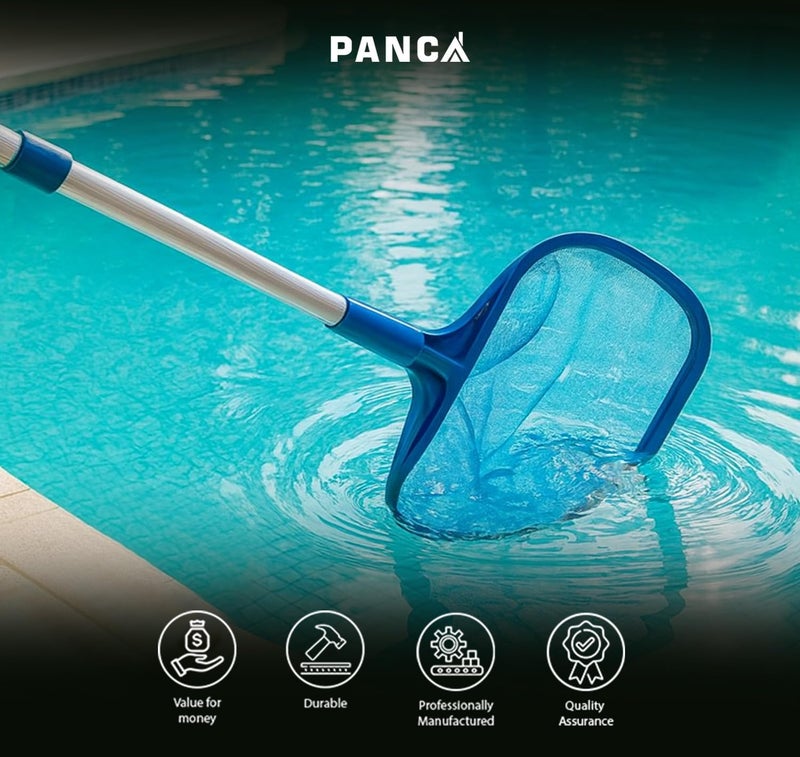 PANCA Swimming Pool Cleaning Net with Long Retractable Handle 44cm–105cm | Heavy Duty Deep Leaf Skimmer Net for Pools, Ponds, Aquariums & Outdoor Water Cleaning - Image 4
