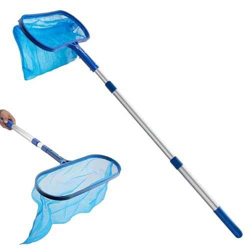 PANCA Swimming Pool Cleaning Net with Long Retractable Handle 44cm–105cm | Heavy Duty Deep Leaf Skimmer Net for Pools, Ponds, Aquariums & Outdoor Water Cleaning - Image 1