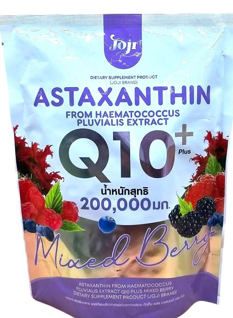 Joji Astaxanthin Q10+ Antioxidant Powder - 200g (200,000mg) | Mixed Berry Flavor | Skin & Energy Support Supplement | Sugar-Free Formula - Image 1