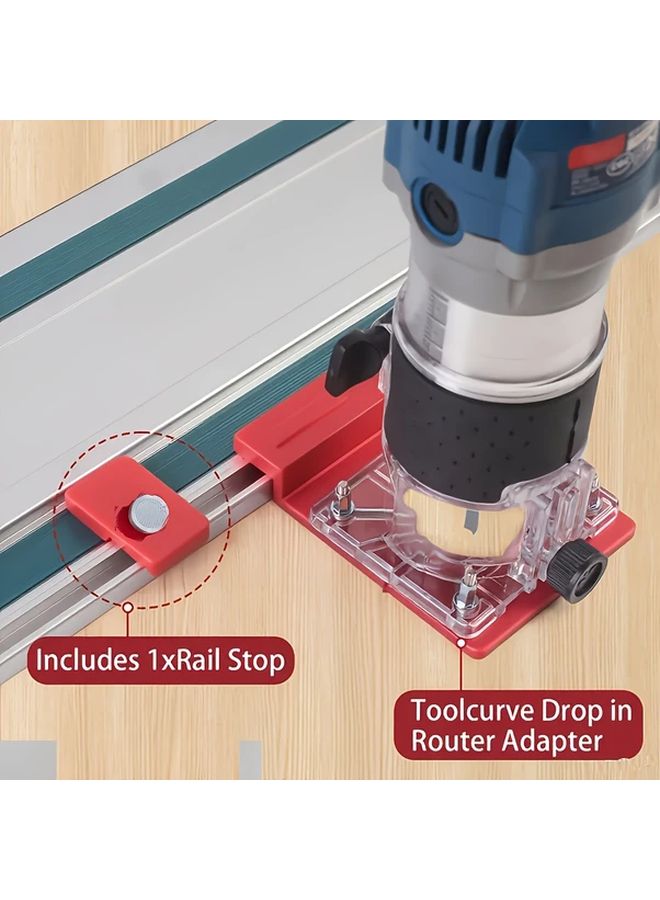 Red Heavy Duty Plastic Guide Rail Adapter Linear Tracking System With Limit Switch - Image 3