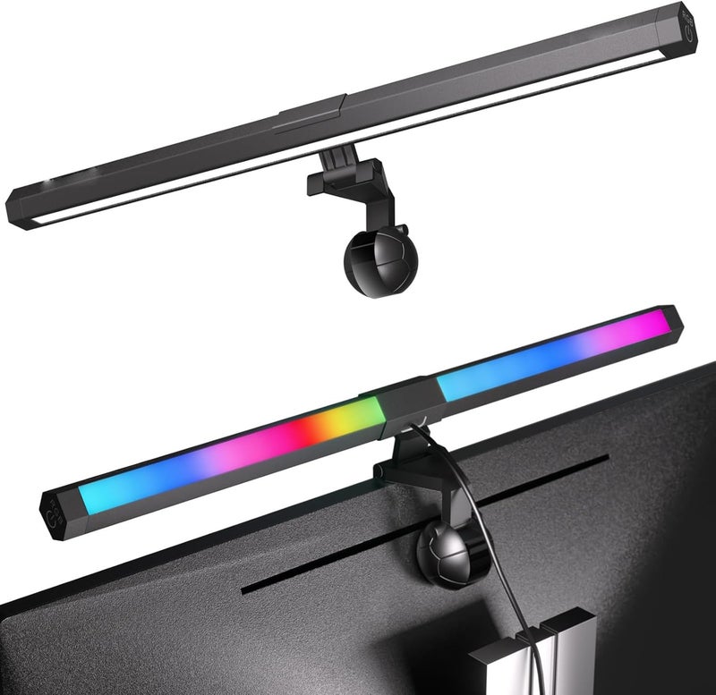 NALACAL Monitor Light bar with RGB Backlight, 40cm Computer Monitor Lamp with Dimmer and Color Temperature, LED Touch Control Gaming Screen Light No Screen Glare and Eye Protection for Home Office - Image 1