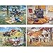 Bits and Pieces 4in1 MultiPack 1000 Piece Jigsaw Puzzles for Adults Jigsaw Puzzle Set Bundle by Artist John Sloane Completed Puzzle Size 20 x 27 - Image 4