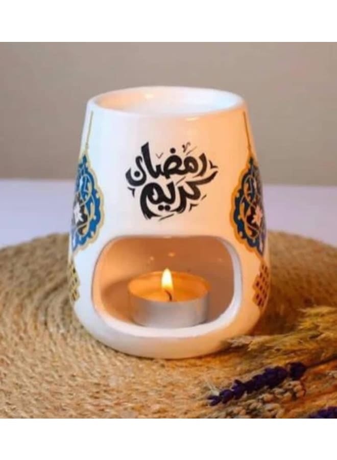Handmade Pottery Diffuser - white - 11*10 cm
