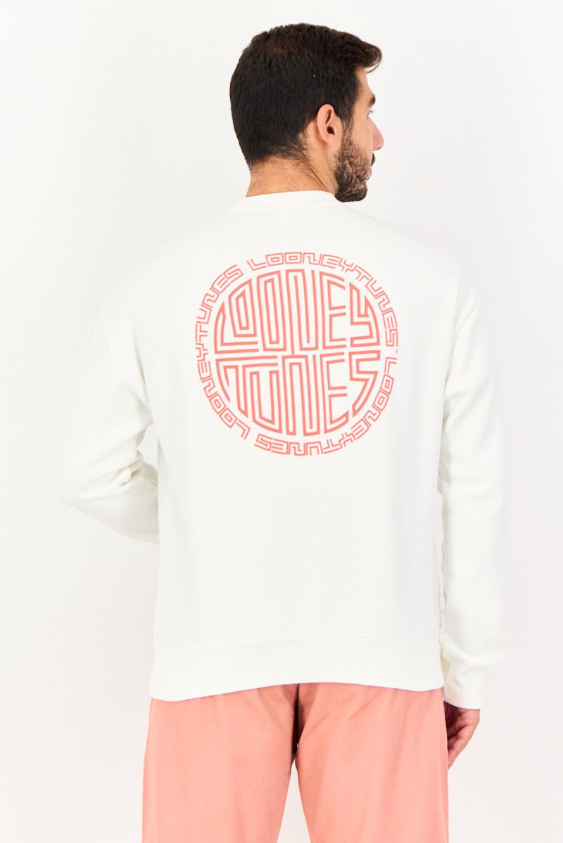 Reebok Looney Tunes x Reebok Men Sportswear Fit Long Sleeve Outdoor Sweatshirt, White - Image 4