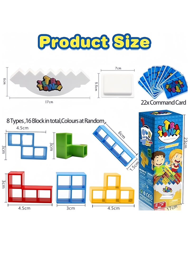 Beauenty 32PCS Balance Game Russian Building Blocks, Tetris Stacking Toy Balancing Stacking Toys for Kids Adults, DIY Assembling Versatile Board Table Games Toy, Educational Kids Toys  - Image 4