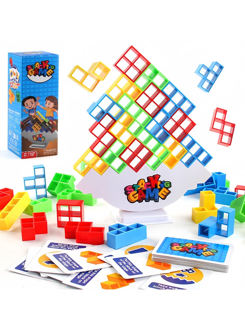 Beauenty 32PCS Balance Game Russian Building Blocks, Tetris Stacking Toy Balancing Stacking Toys for Kids Adults, DIY Assembling Versatile Board Table Games Toy, Educational Kids Toys  - Image 1