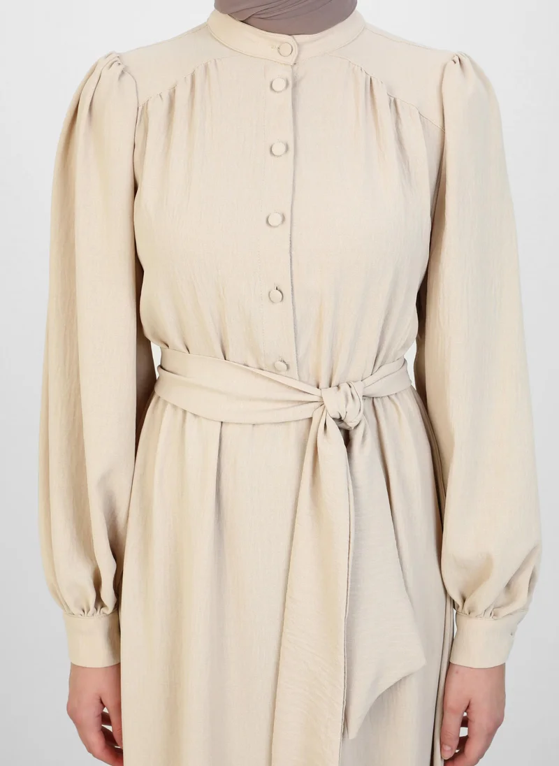 رفقة من مودانيسا Beige - Modest Dress - Refka