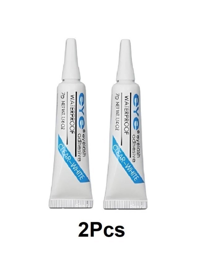 Eye 2Pcs Eyelash Waterproof Adhesive Clear/White - Image 1