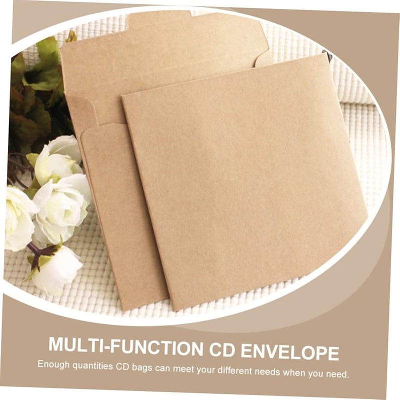 Portable CD Storage Bags 25 Pack Multi Function Cardboard Envelopes Protects Discs From Scratches - Image 3