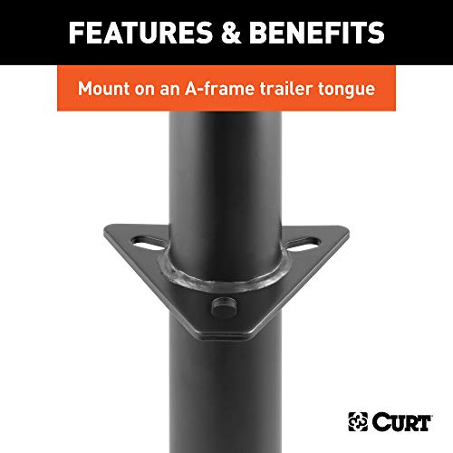 CURT 28202 A-Frame Trailer Jack, 2,000 lbs, 14-3/4 Inches Vertical Travel, CARBIDE BLACK POWDER COAT - Image 4