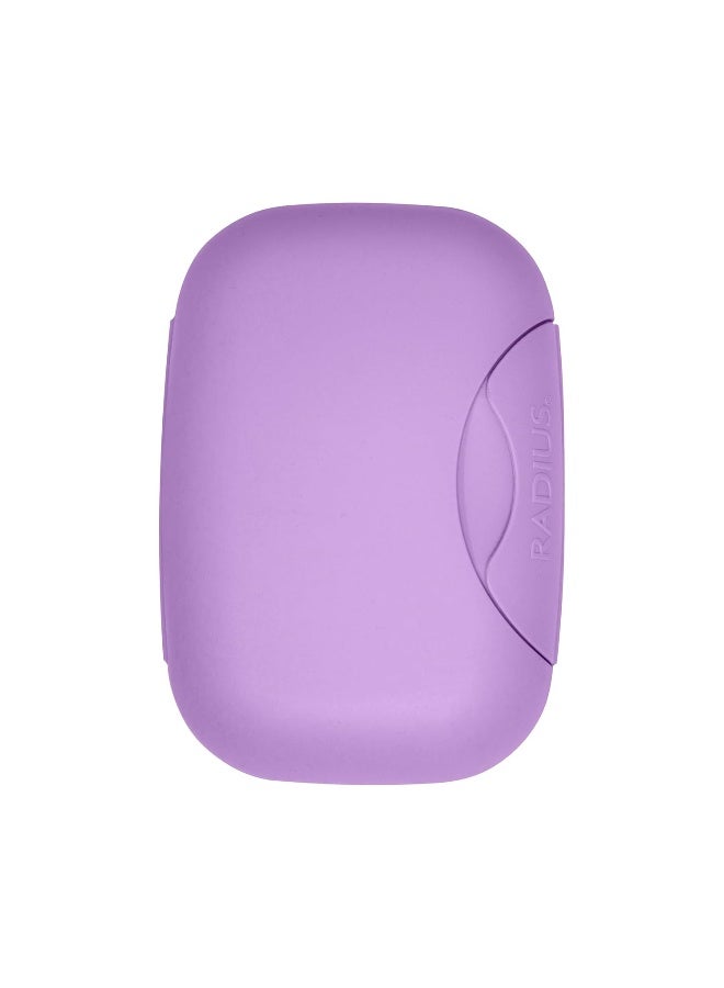 RADIUS Soap Travel Case BPAFree Recycled Plastic Leakproof Portable for Bathroom Gym Home Camping Lavender