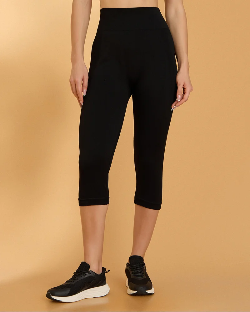 Redtag Women Black Active Leggings