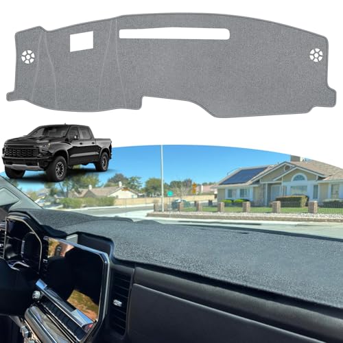 MOCHENT Dash Cover for 20222025 2026 Chevy Chevrolet SilveradoGMC Sierra Accessories 1500 2500HD 3500HD Dashboard Cover with HUD Sunshield NonSlip Center Console Protector Pad Only fits 134 in Screen - Image 1
